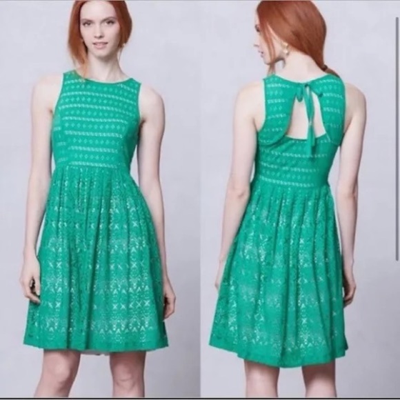 Anthropologie Dresses & Skirts - Anthropologie - Postmark - Eyelet Crochet Lace
Green Dress